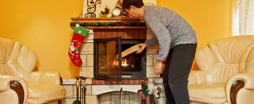 Rusted Metal Fireplace Restoration in Iowa City, Iowa